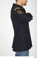  Photos Fireman Officier Man in uniform 1 21th century Fireman Officier black suit uniform upper body 0008.jpg